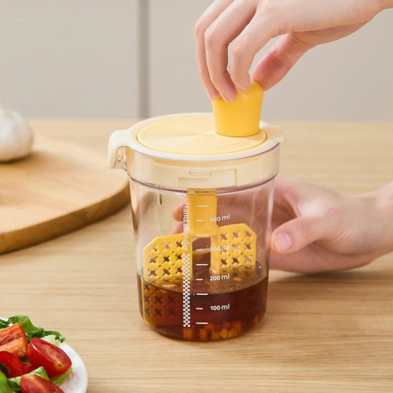 Ручная смесь для яиц с градуированной чашкой смешивания домашний миксер приправ