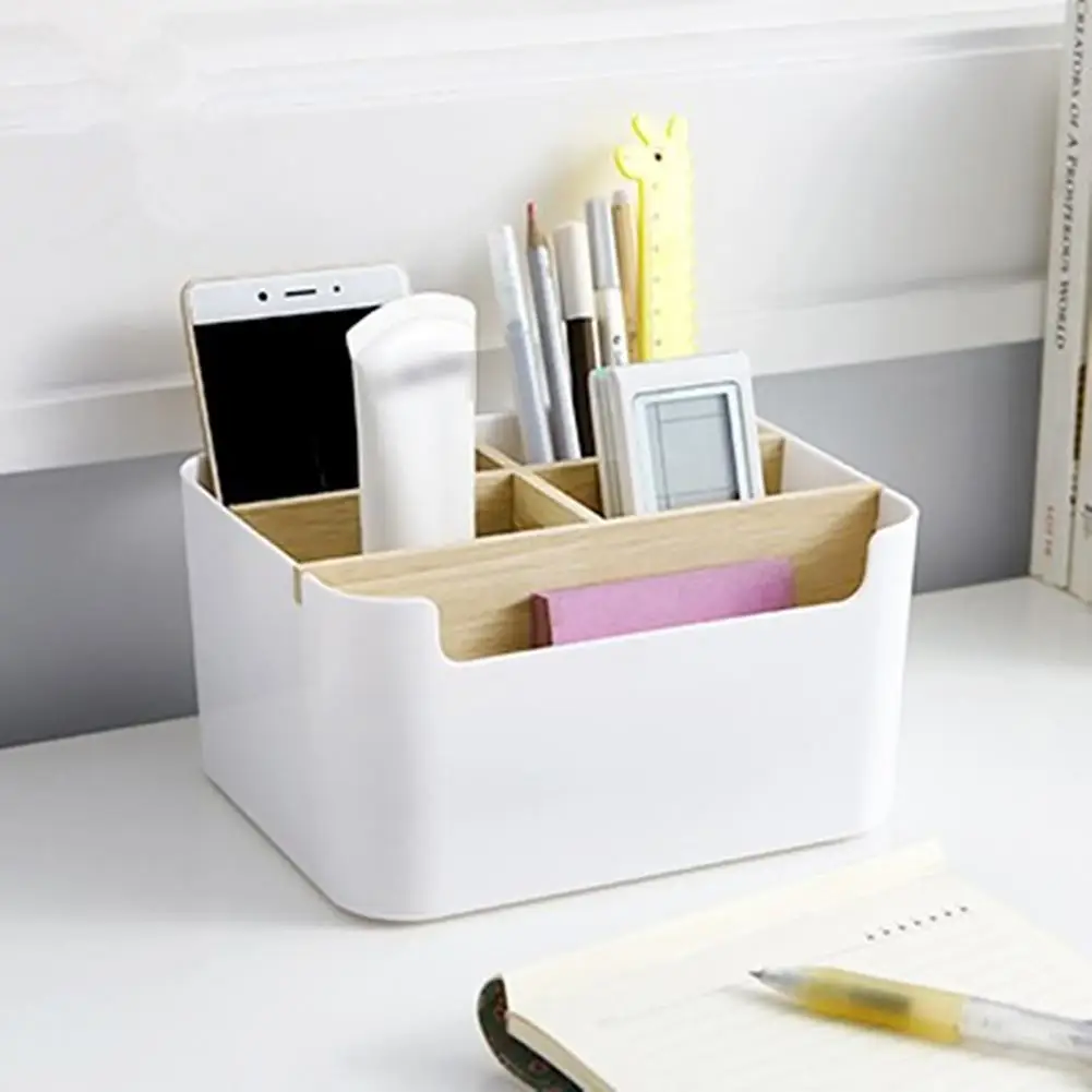 

Креативный ящик для хранения с передвижными перегородками, многофункциональный нескользящий усиленный ящик для дома, офиса, рабочего стол...