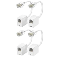 4 pieces of rj45 male to rj11 female adapter telephone rj11 6p4c female to ethernet rj45 8p4c male converter cable