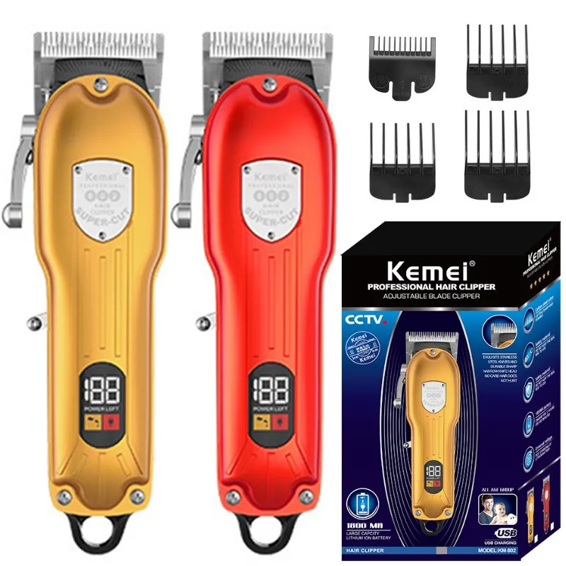 

kemei 802 professional hair clipper adjustable hair trimmer for men barber shop electric beard haircut machine rechargeable
