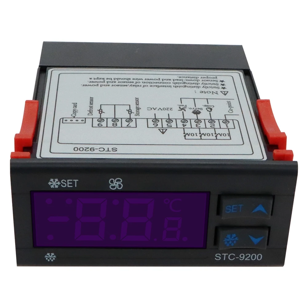 Фото LXLT STC-9200 Цифровой регулятор температуры Терморегулятор с функцией сигнализации вентилятора размораживания охлаждения 220 В переменного тока №4