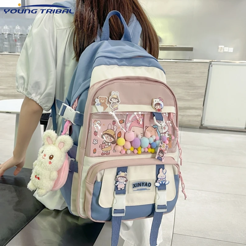 

Fashion Waterproof Women Backpack Teenager Girl Kawaii BookBag Laptop Rucksack Cute Student School Bag Mochila Female