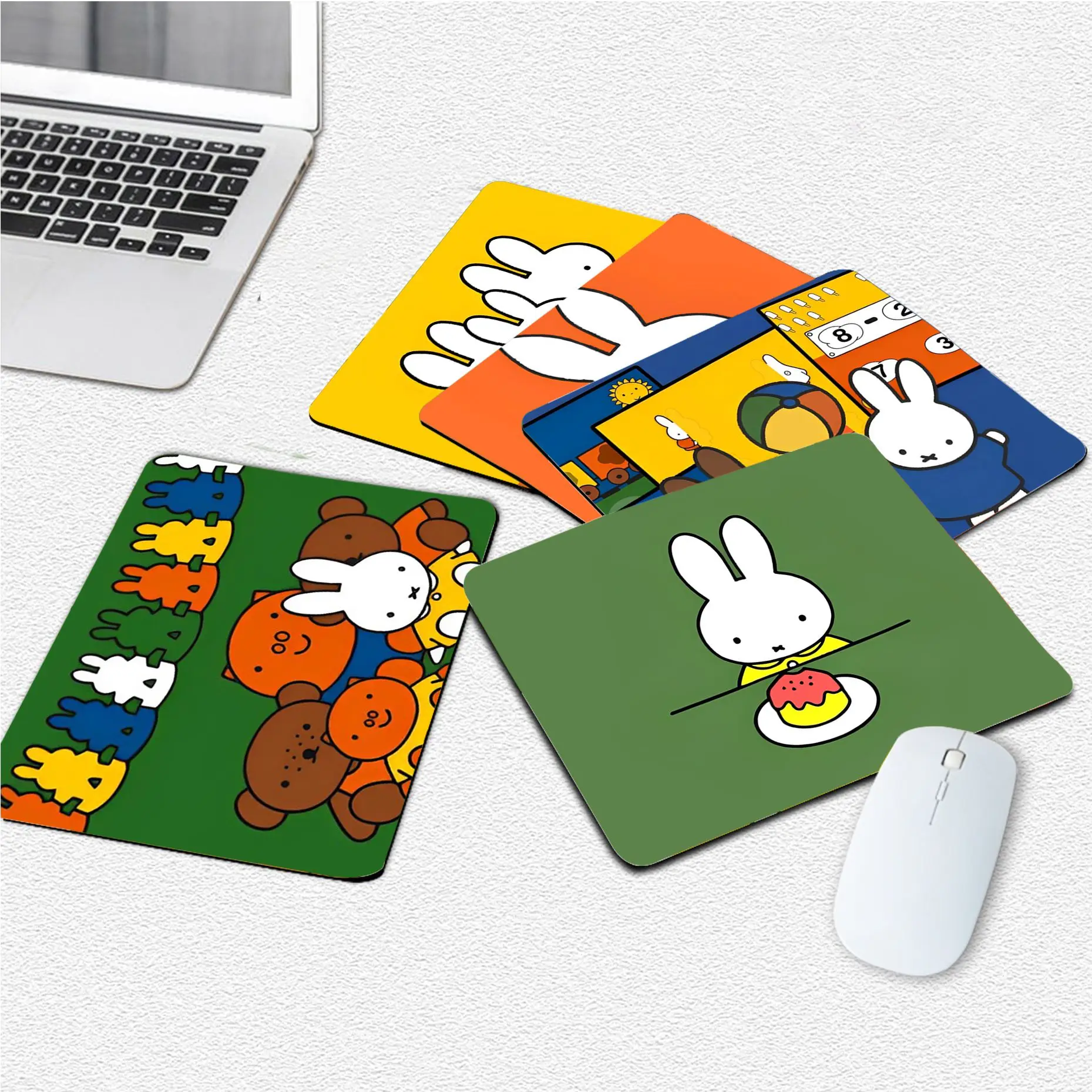 

Нескользящий коврик для мыши с мультяшным кроликом Miffys, утолщенный большой коврик для письма для офиса и студентов, нескользящий коврик для мыши