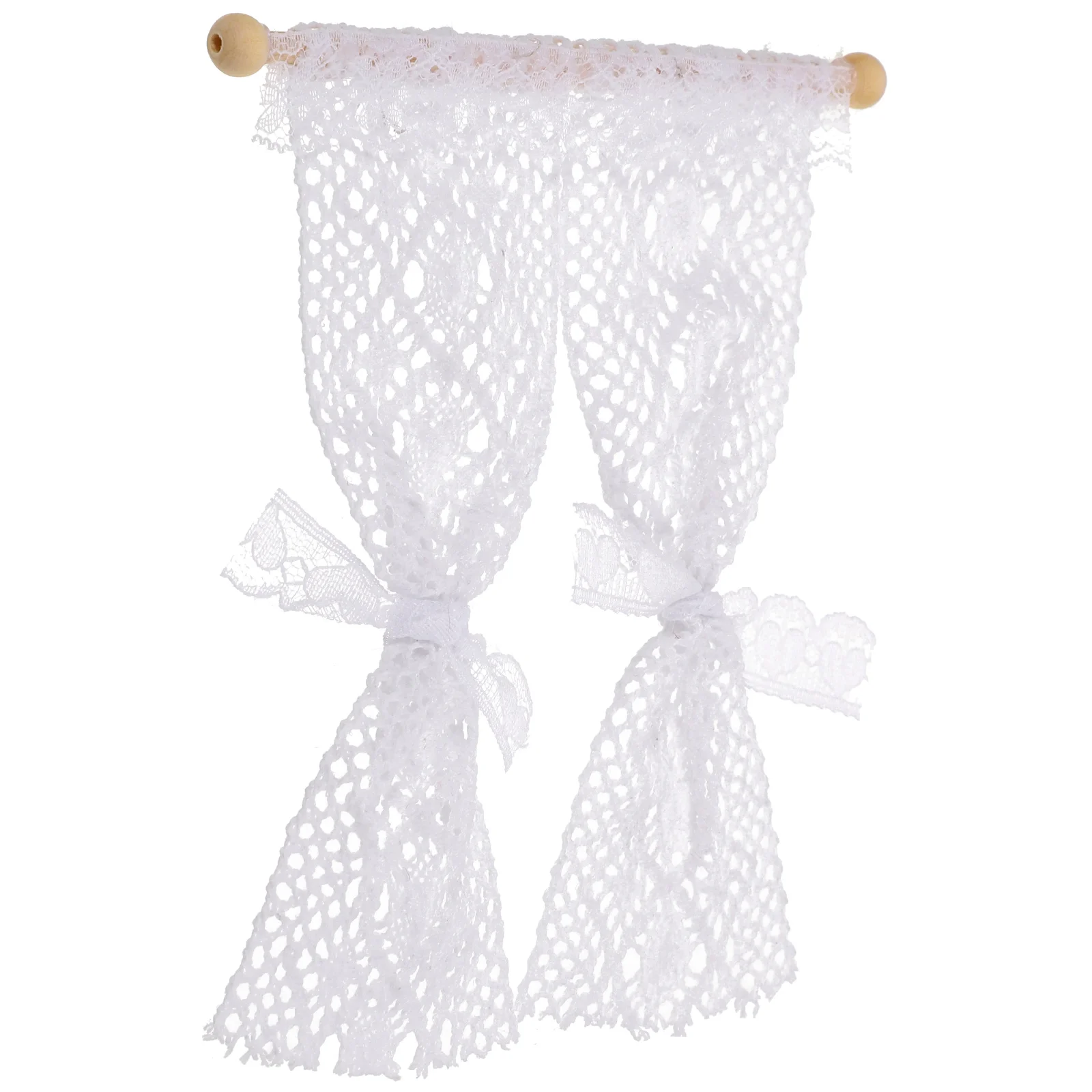 

Mini House Lace Curtain Tiny House Decorative Curtain Mini Room Window Accessory