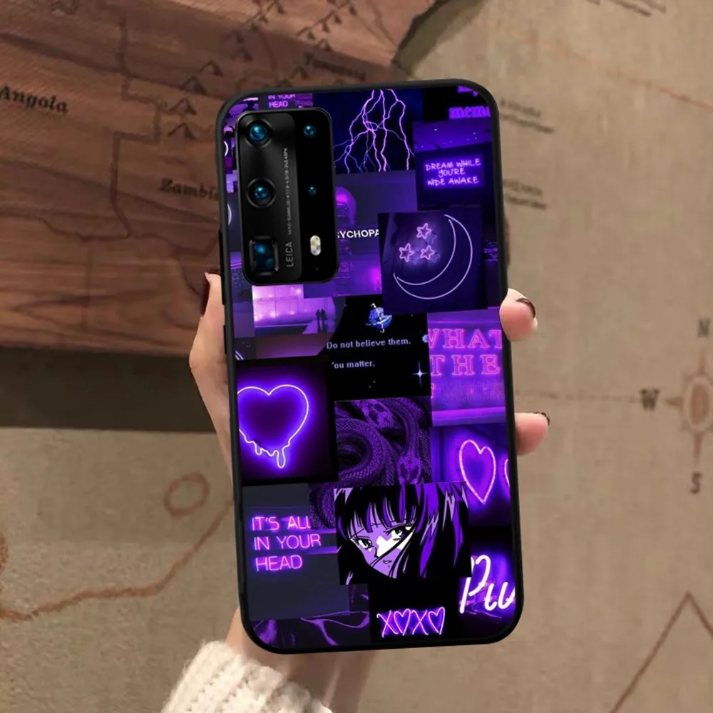 Чехол infinity on Purple для телефона Huawei P 8 9 10 20 30 40 50 Pro Lite Psmart Honor lite 70 Mate 20lite