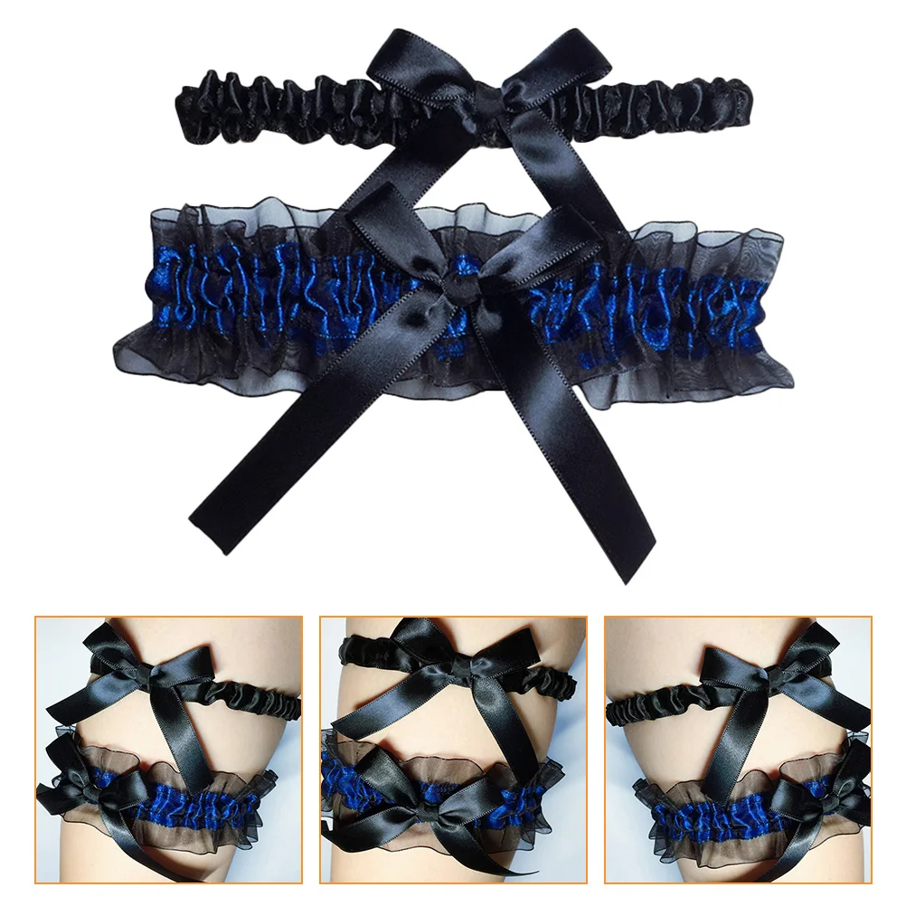 

Bow Leg Lady Garter Bowknot Lace Decoration Garters For Bride Pearl Miss Bride