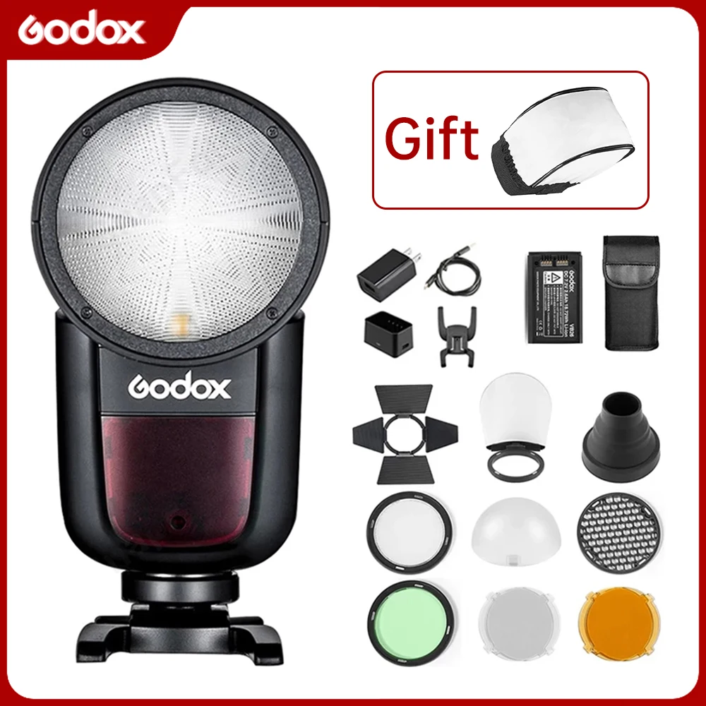 Godox V1 Flash V1S/V1N/V1C TTL Li-Ion круглая головка для камеры Speedlight Studio Sony Nikon Canon Fujifilm Olympus Pentax |