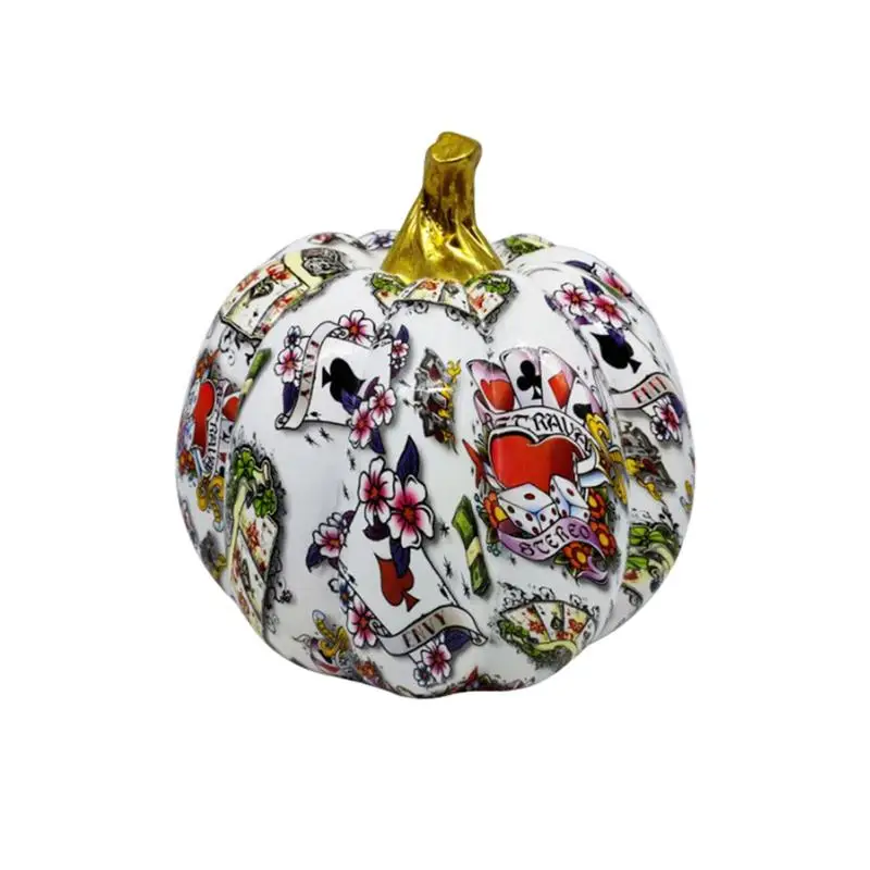 

Fake Pumpkins Fall Table Pumpkin Decor Resin Decor Add Halloween Atmosphere Not Easy To Break For Home Living Room Bedroom