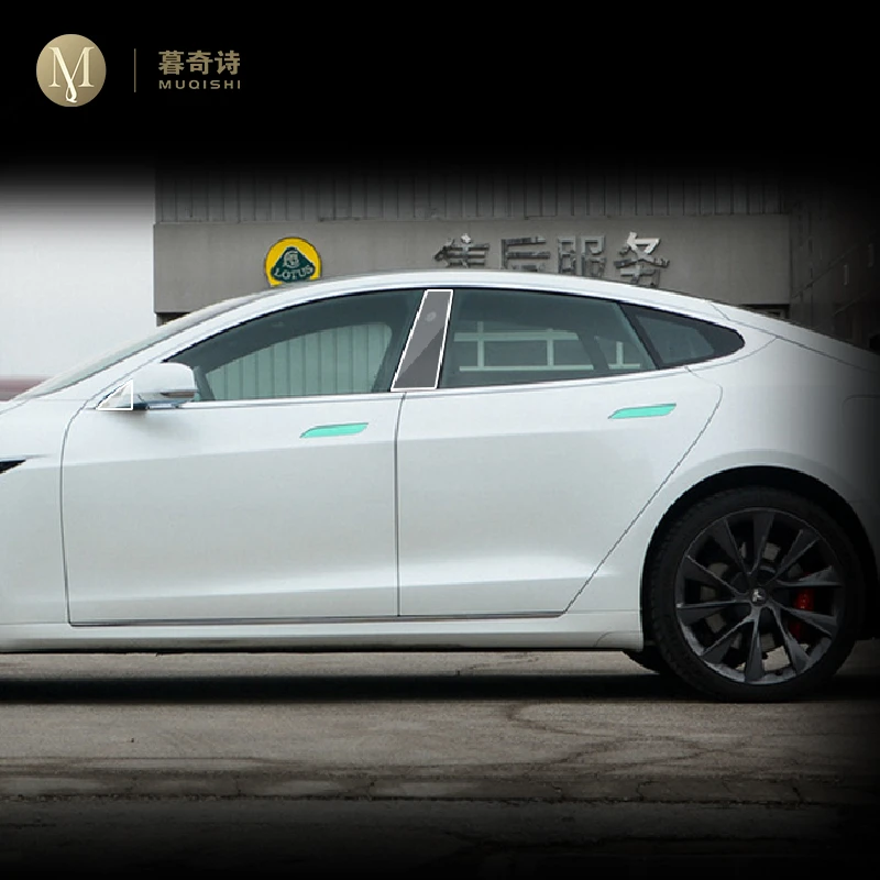 

For Tesla Model S 2020-2022 Window Center Pillar Protective Film Anti-scratch Cover Car Protector Exterior Accessories TPU film
