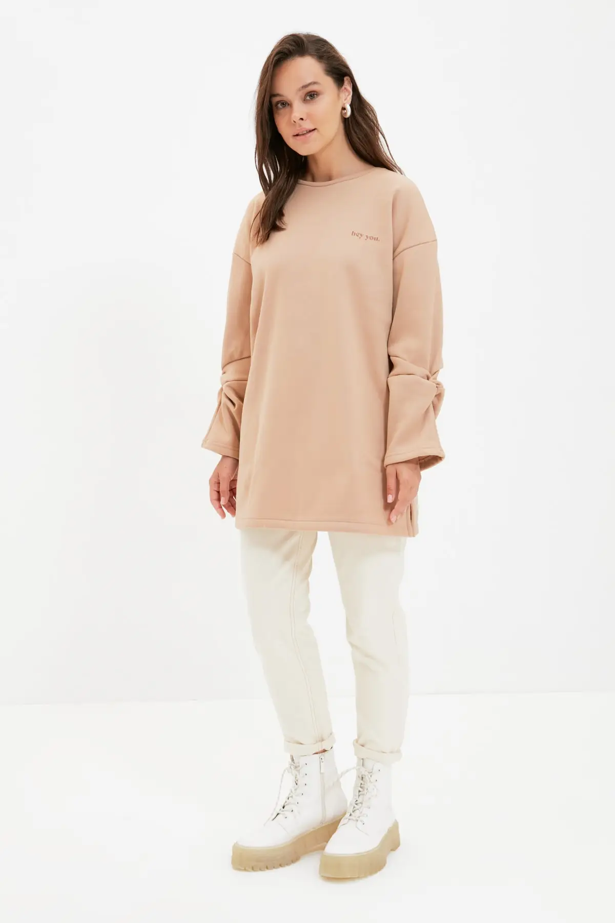 

Trendyol Bike Collar Printed Knitted Sweatshirt TCTAW22TW0091