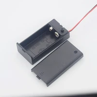 15pcslot masterfire plastic 9v battery holder storage box cover with onoff switch 6f22 batteries case shell with wire leads