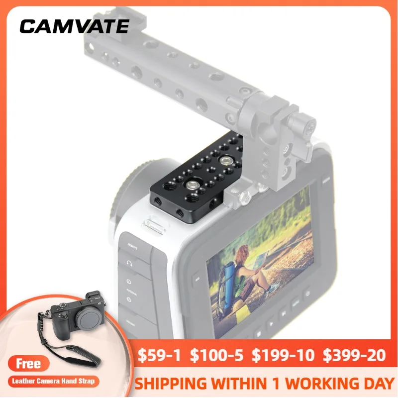 Câmera de Montar Furos de Montagem de Rosca para Câmera de Cinema Superior com 1 Camvaste Queijo Placa -20 30-16 Dslr Blackmagic Bmcc Novo - 4