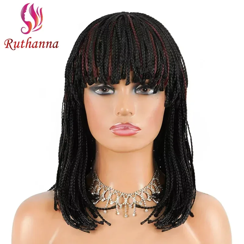 Новый синтетический короткий Плетеный парик Bob Box с тройным кукурузным плетением