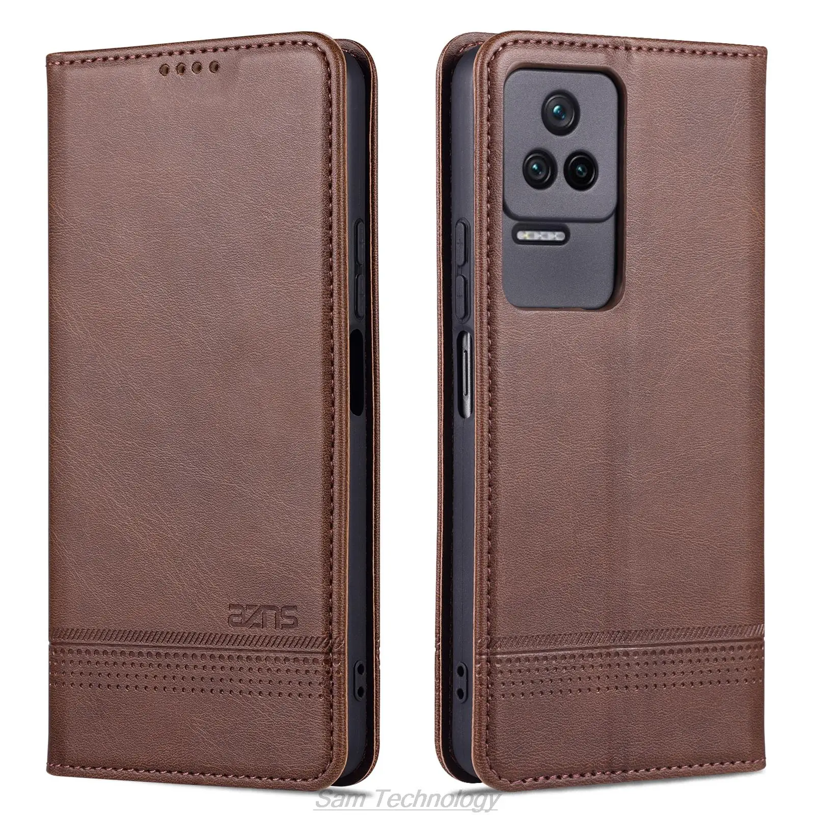 Роскошный кожаный чехол с магнитной адсорбцией для Xiaomi POCO F4 защитный откидной