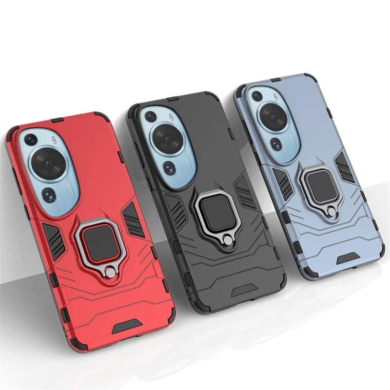 For Huawei P60 Art Case Cover Huawei P60 Art Capas Back Shockproof Armor Ring Stand Magnetic Holder Fundas Huawei P 60 P60 Art