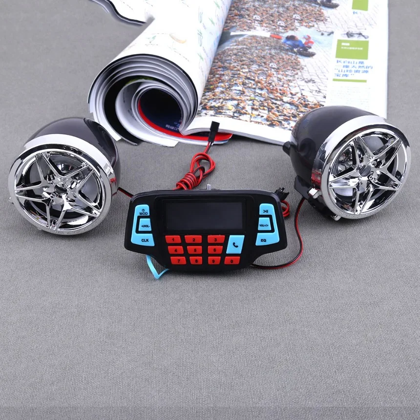 Мотоциклетная Bluetooth-совместимая Аудиосистема FM-радио стерео Колонка mp3-плеер 1