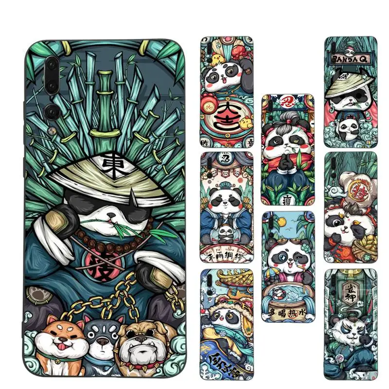 

Chinese style panda Phone Case Soft Silicone Case For Huawei P 30lite p30 20pro p40lite P30 Capa