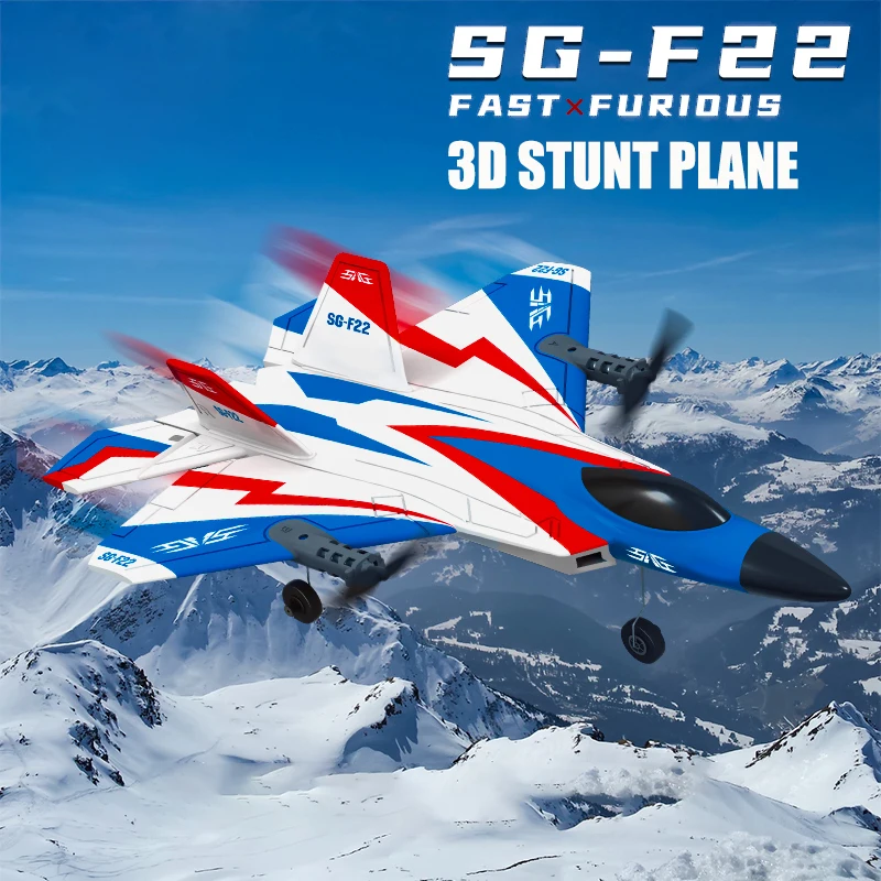 

4K RC Airplane SG-F22 3D Stunt Plane Model 2.4G Remote Control Fighter Glider Electric Rc Aircraft Toys For Children Adults