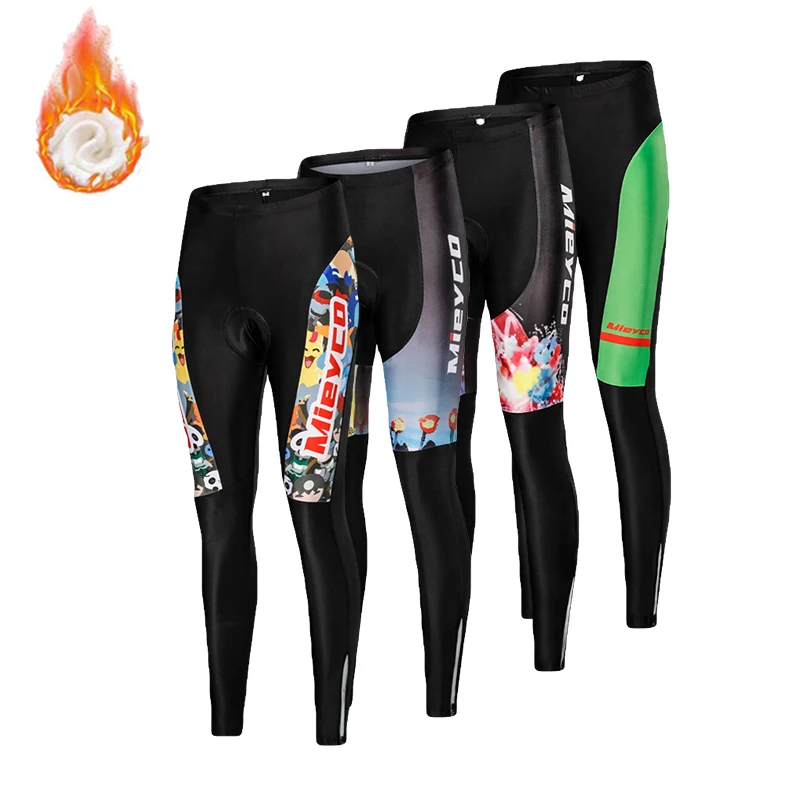 Колготки для велоспорта из термофлиса женщин гелевая прокладка велосипедные