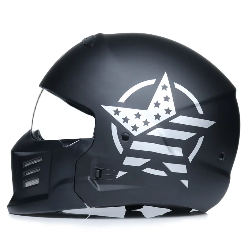 Scorpion Helm Motorcycle Helmet Vintage Casco Moto Black Warrior Combination Full Half Cruising Motorcross Men Womem DOT Casque enlarge