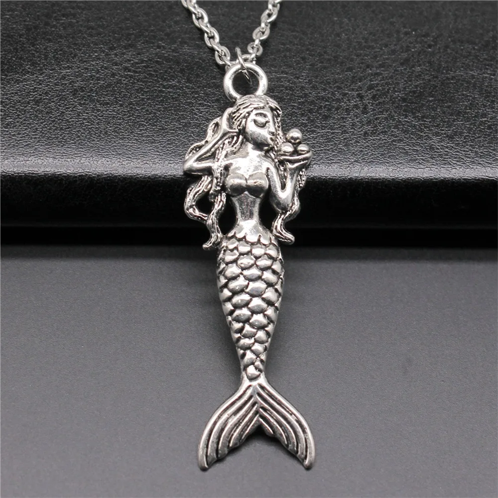 Винтажное ожерелье для женщин и мужчин, колье под старину Серебро 20x6 2 мм, длинная цепь, модные ювелирные аксессуары