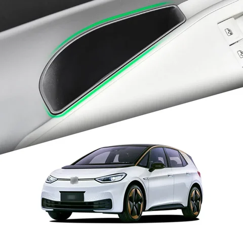2 шт. ящик для хранения автомобильных дверных ручек для Volkswagen ID.4X ID.4 CROZZ 2021 + держатель дверного подлокотника лоток-органайзер автомобильные аксессуары
