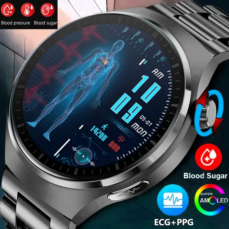 

For Huawei Xiaomi NFC Smart Watch Men ECG+PPG Heart Rate Health Monitor AI Voice Bluetooth Call IP68 Waterproof Smartwatch 2023