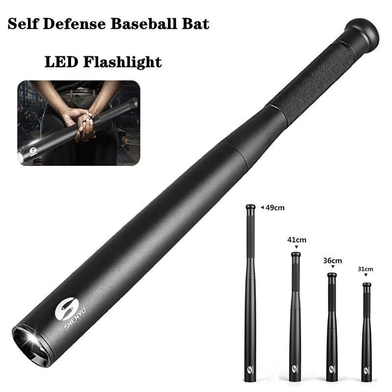 Baseball Bat T6 Flashlight Waterproof Super Bright Baton Aluminium Alloy LED Flashlight Emergency Self Defens Outdoor Lighting