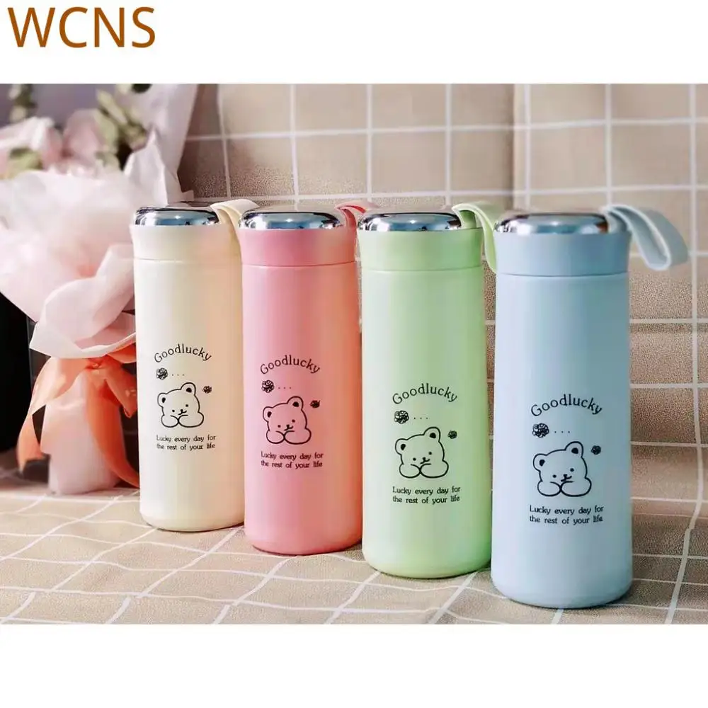 

Children's Lucky Thermos Cup Advertising Gift Thermo Bottles For Coffee Water Bear Cute Bear Coffee Cup Children Gift 280ml Cup