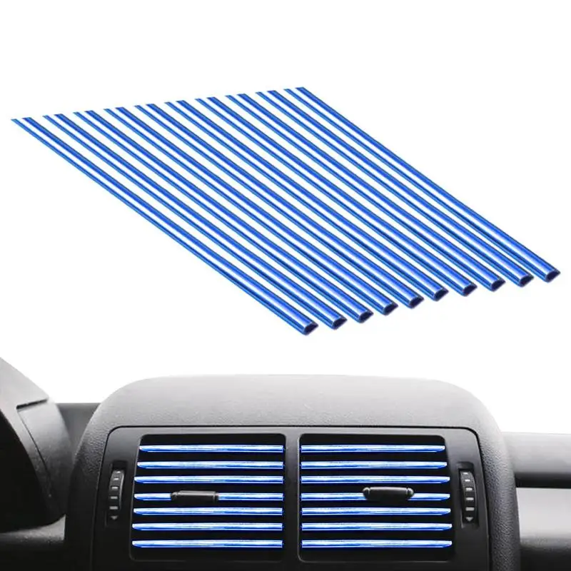 

Car Vent Outlet Trim 10pcs Car Interior Accessories Vent Outlet Trim Strips Electroplated Car Air Outlet Decorations Interior