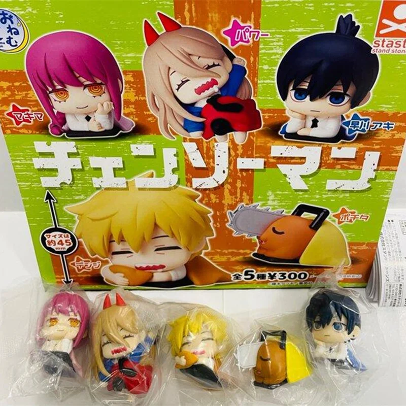 

Original Stasto Chainsaw Man Gashapon Capsule Mini Figures Sleeping Denji Makima Power Aki Anime Figure Doll Model Toys Gift