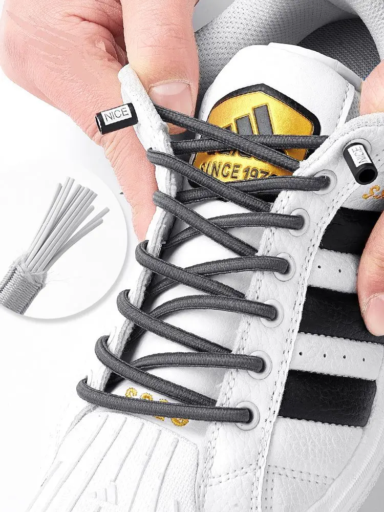

No Tie Shoelace Rubber Bands Elastic Shoe laces Sneakers NICE Shoelaces With Lock without tying Children and Adults Shoestring
