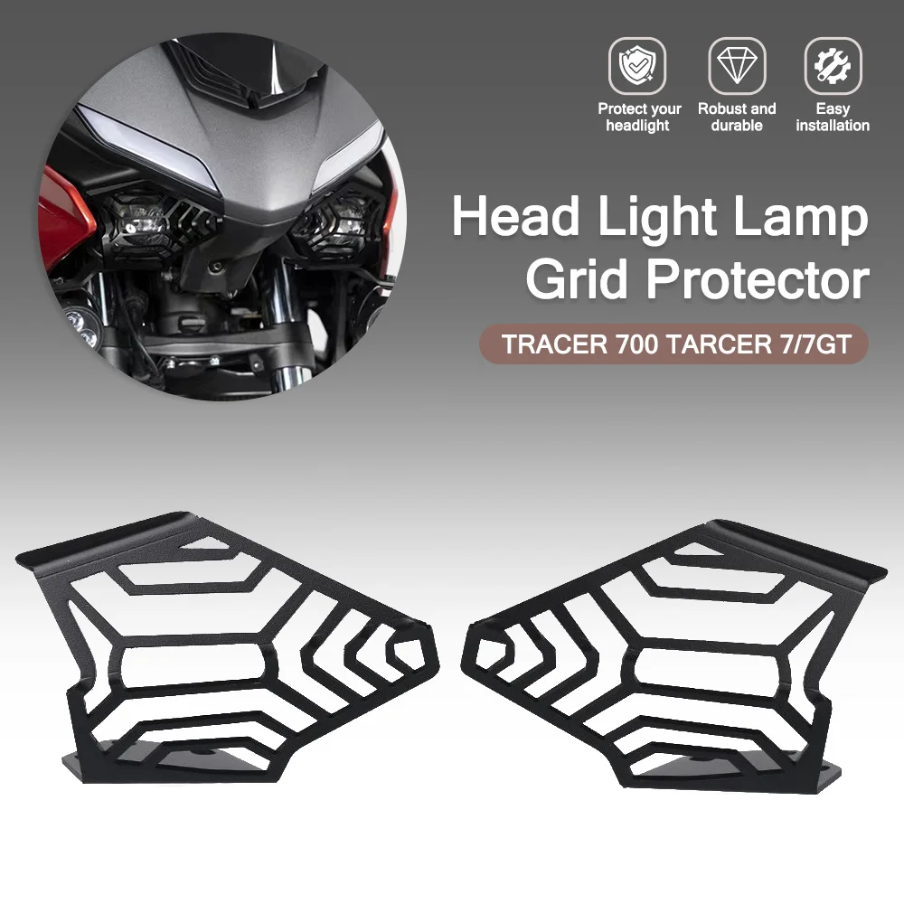 

NEW Motorcycle Accessories Aluminium Front Headlight Grille Cover FOR YAMAHA TRACER 700 TARCER 7GT 2020 2021 Head Light Guard