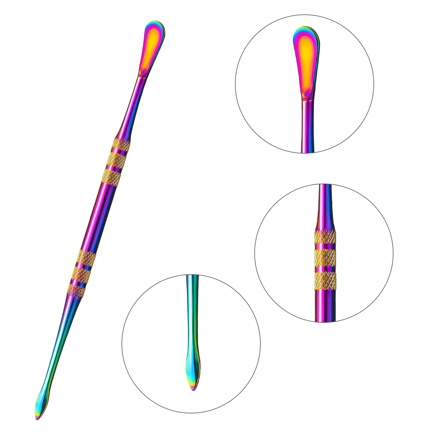 3 шт. инструмент для резьбы из радужной нержавеющей стали |