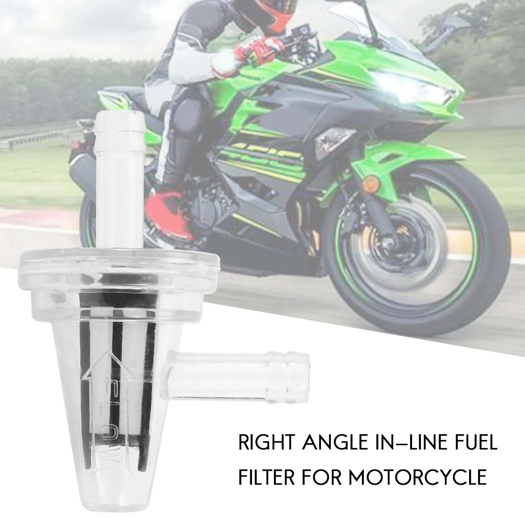 

3Pcs Universal Motorcycle Right Angle Inline Fuel Filter 1/4Inch 6mm Hose Lines for KAWASAKI Yamaha