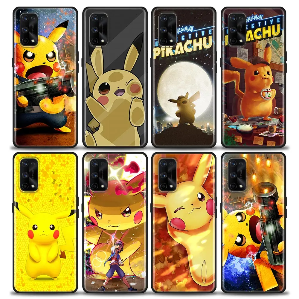 

Japanese Anime Manga Pikachu Case For Realme C21Y C21 C25 C20 C15 C12 C11 C1 GT Master Neo Neo2 5G Funda Capa Silicone Soft Case