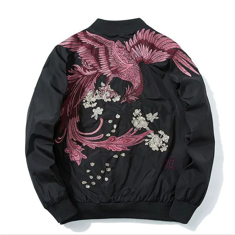 2022 eagle embroidery baseball uniform jacket men and women jacket Chinese style color matching Chinese style clothes