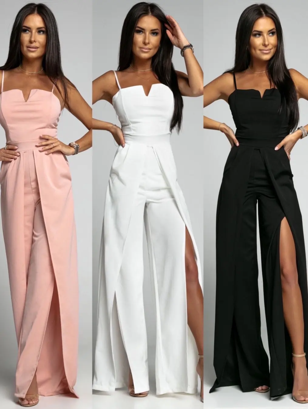 

Jumpsuit Suspenders with A Straight Waist Mopping Floor Minimalist Jumpsuit Spring and Summer New