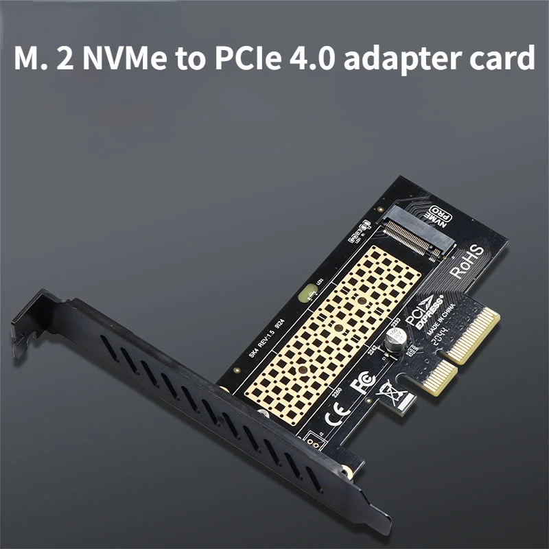 

SK4 M.2 Heatsink Cooling NVMe SSD NGFF TO PCIE X4 interface card Suppor PCI Express 3.0 x4 2230-2280 Size m.2 FULL SPEED