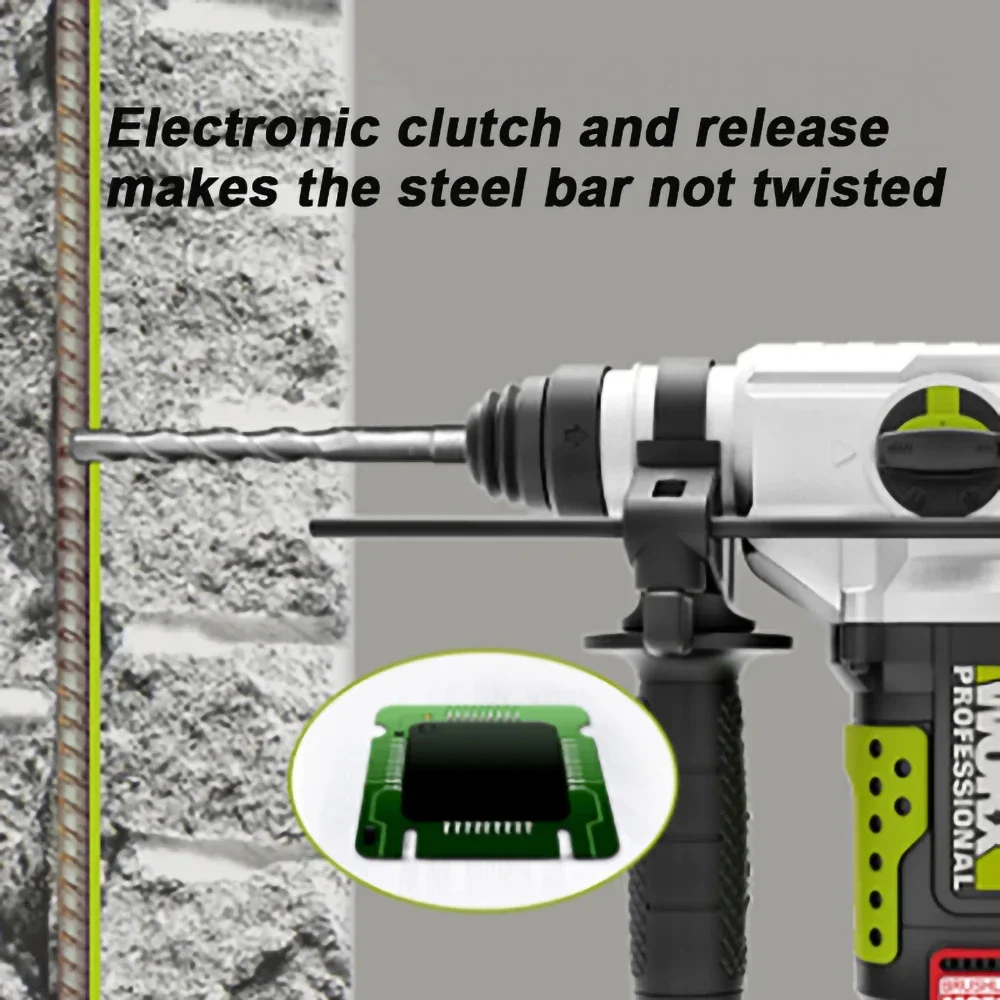 Беспроводной перфоратор Worx сверхмощный бесщеточный двигатель WU389 голый