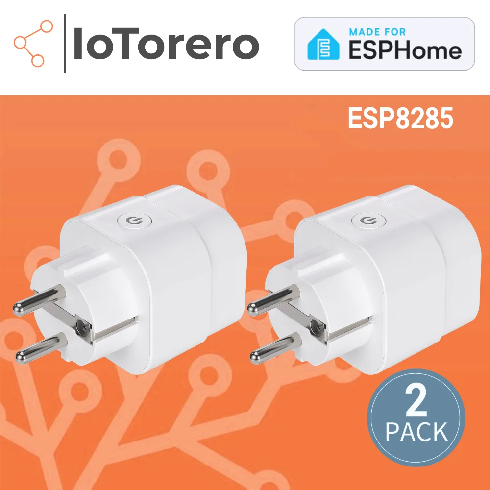 

IoTorero ESP8285 Мониторинг Потребления Вилки 2шт