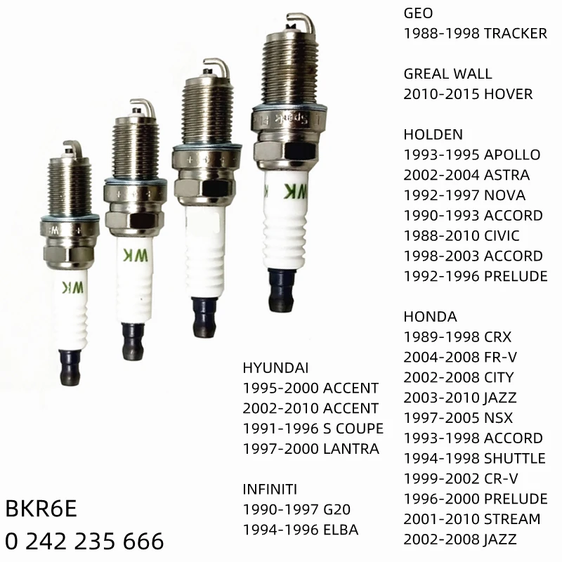 

ZFR5FGP BKR6E Car Engine Ignition Spark Plug For GEO TRACKER GREAL WALL HOVER HOLDEN APOLLO ASTRA NOVA ACCORD CIVIC PRELUDE