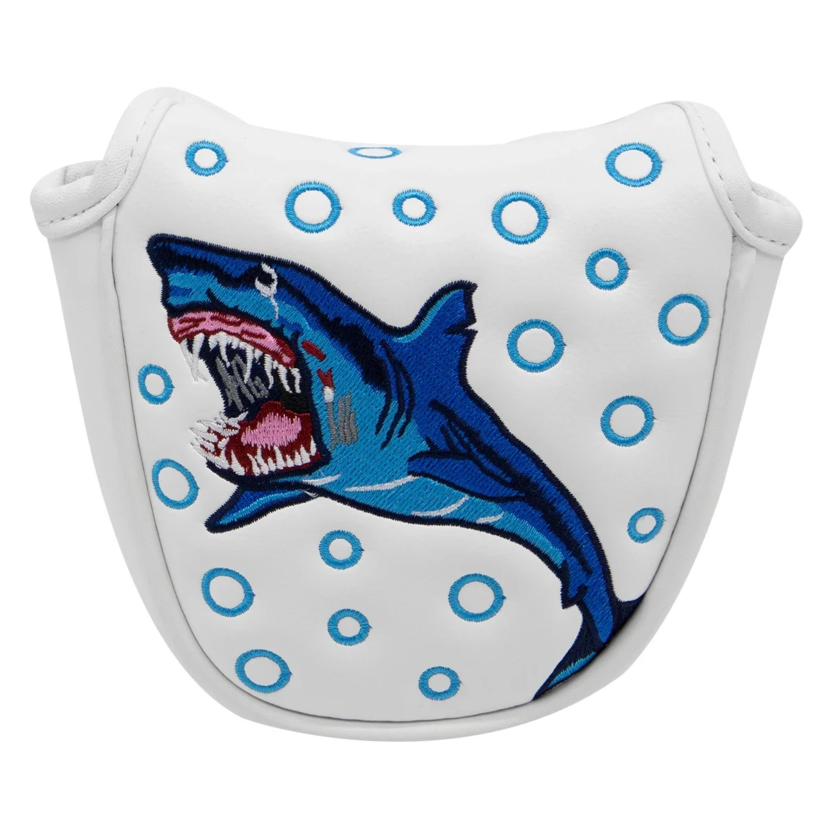 

2024 Shark Golf Putter Cover Golf Club Head Covers for Putter PU Leather Mallet Putter Headcover with Magnetic Closure