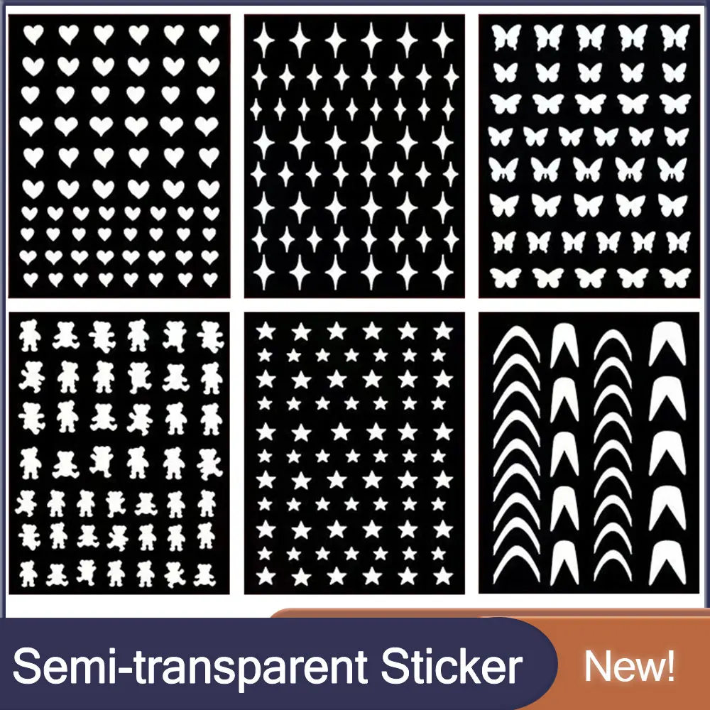 

1 шт., прозрачная наклейка для дизайна ногтей