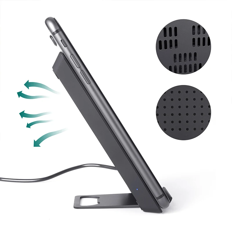 QI Dual Coil Wireless Chargers Foldable for Samsung iPhone 10W Phone Fast Charging Station Holder Stand Travel Charger Docking |