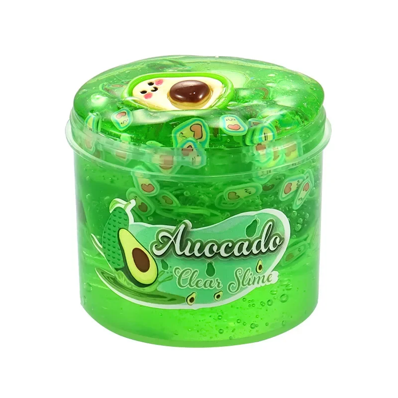 Прозрачный слайм для детей 70 мл прозрачный ароматизированный пушистый