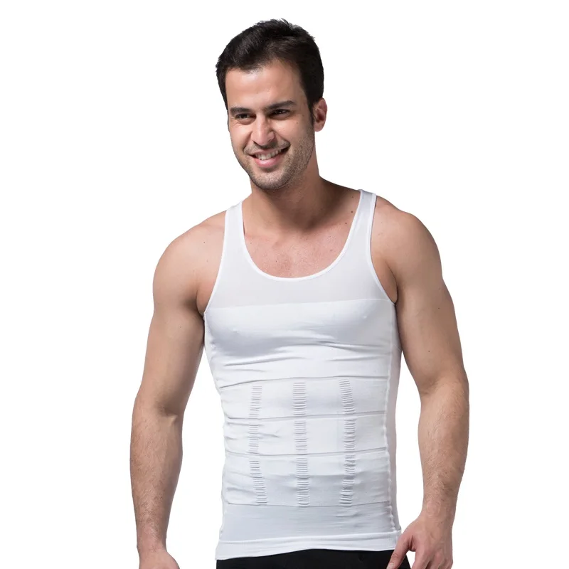 Sports Vest Men's Slimming Body Shapewear Corset Vest Shirt Compression Abdomen Tummy Belly Control Slim Waist Cincher Underwear