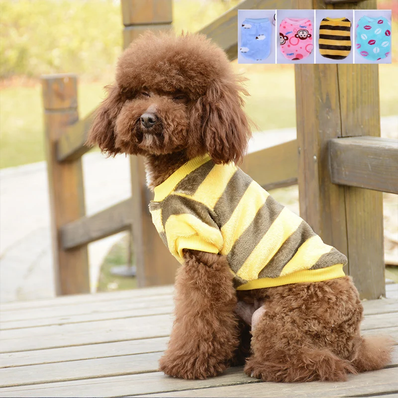 

Одежда для домашних животных, пудель, Тедди, Бишон, померанский Йоркширский шнаузер, бархатный принт, теплый зимний щенок, маленькая и средн...