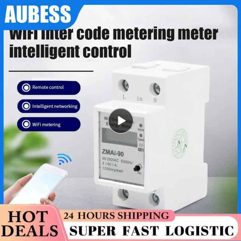 

2/3/5PCS Power Consumption Kwh Meter Support Alexa Google Home Wifi Wattmeter Smart Life Single Phase Din Rail
