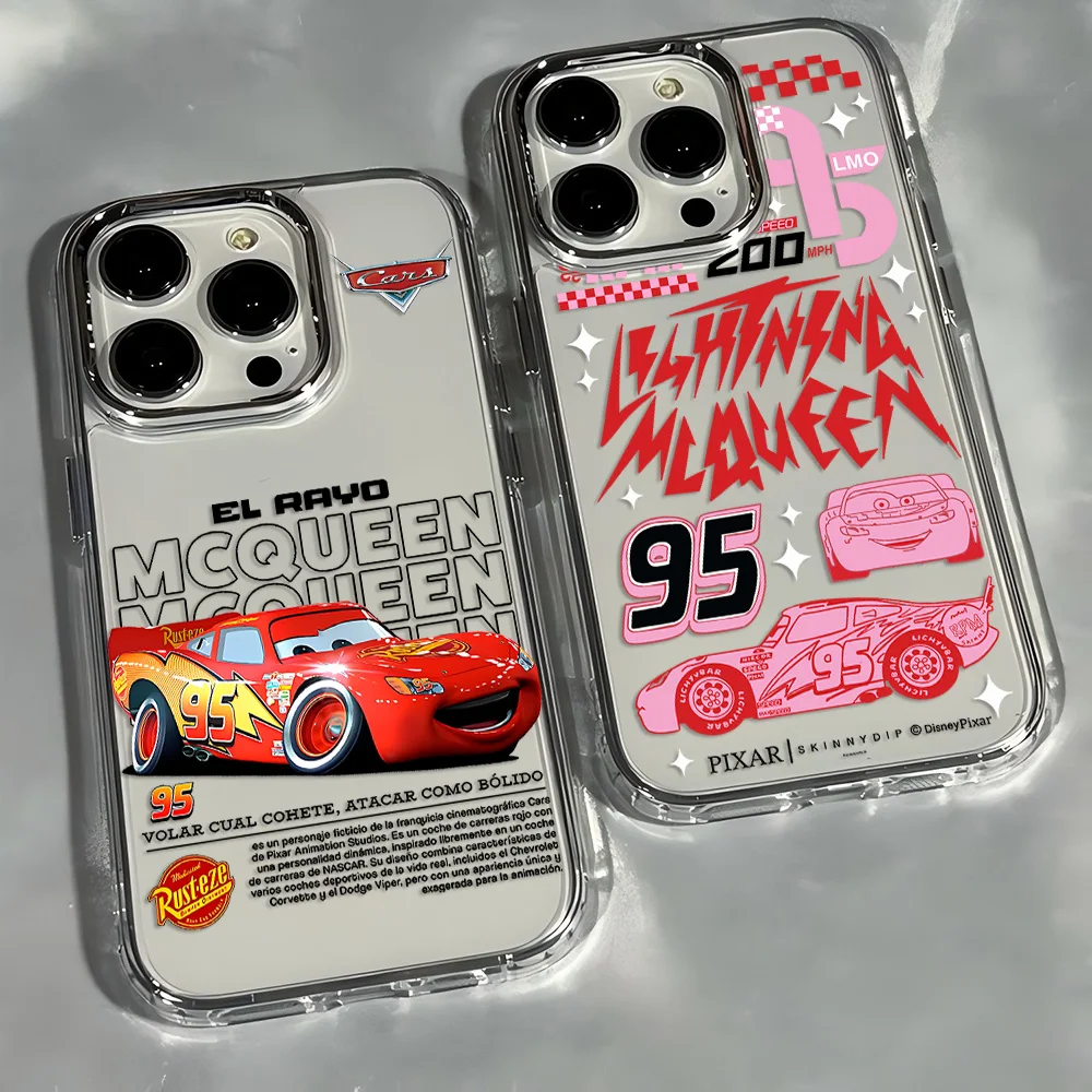 Чехол для телефона Cars L-Lightning M-McQueen для iPhone 17, 16e, 16, 15, 14, 13, 12, 11 mini, Pro, Max, X, XR, Air, Plus – прозрачный, мягкий чехол (art.: 3920d8a1e8a93) - 3920d8a1e8a93